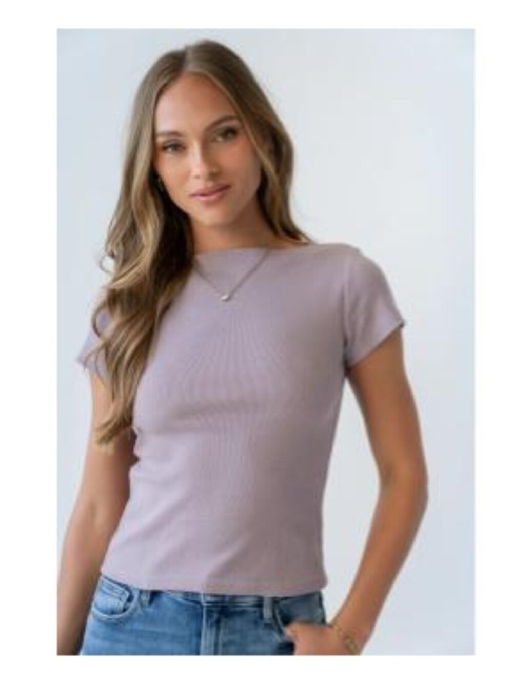 NWT Bohme Martha Boatneck Top in Lavender, medium